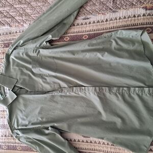 Green Button-Up Shirt